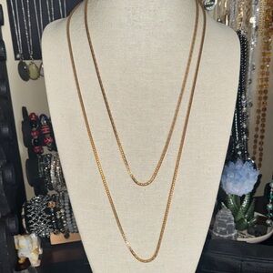 Vintage Boston Link 12KGF Long Necklace